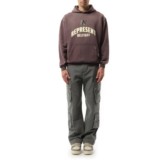 Represent X Belstaff Flame Pheonix Hoodie in Plum