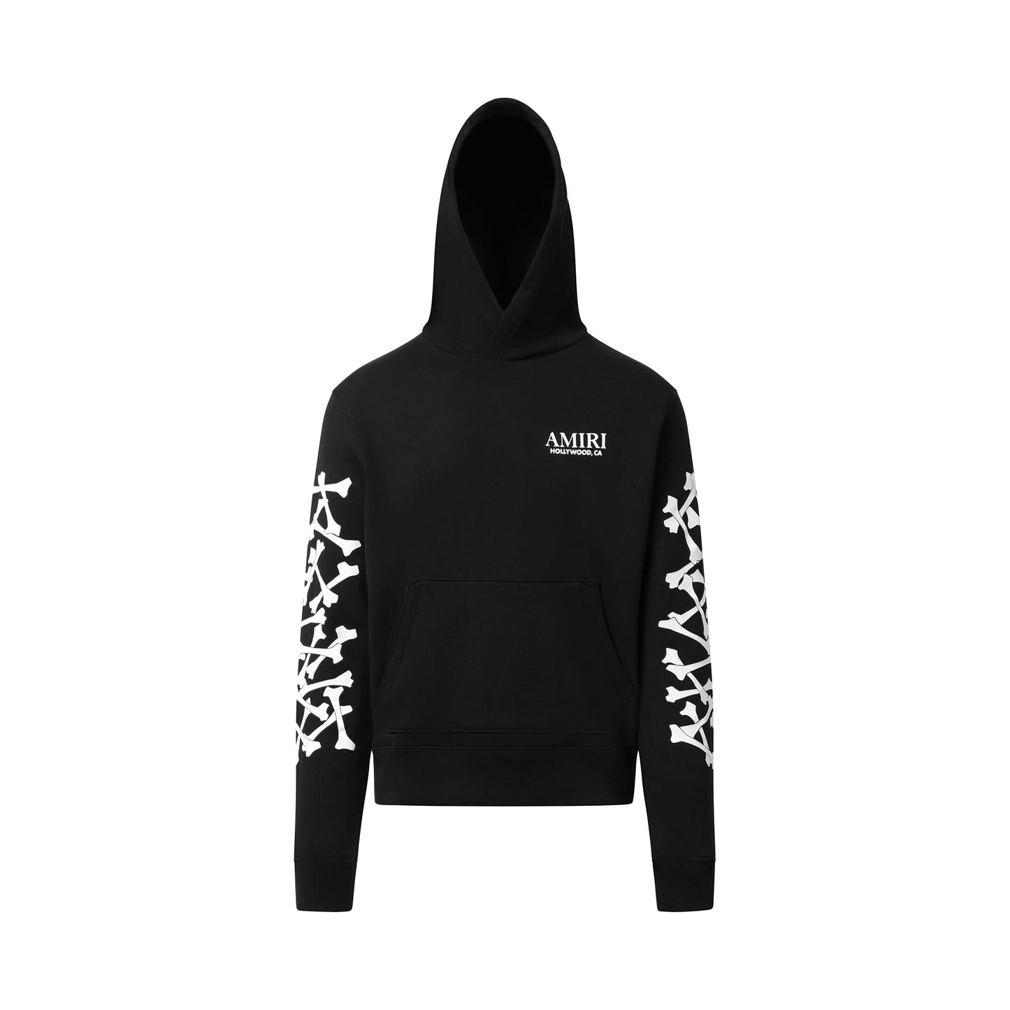 Bones Stacked Hoodie in Black