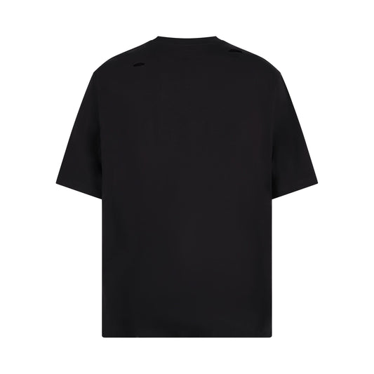 Destroyed Reverse Logo T-Shirt in Black