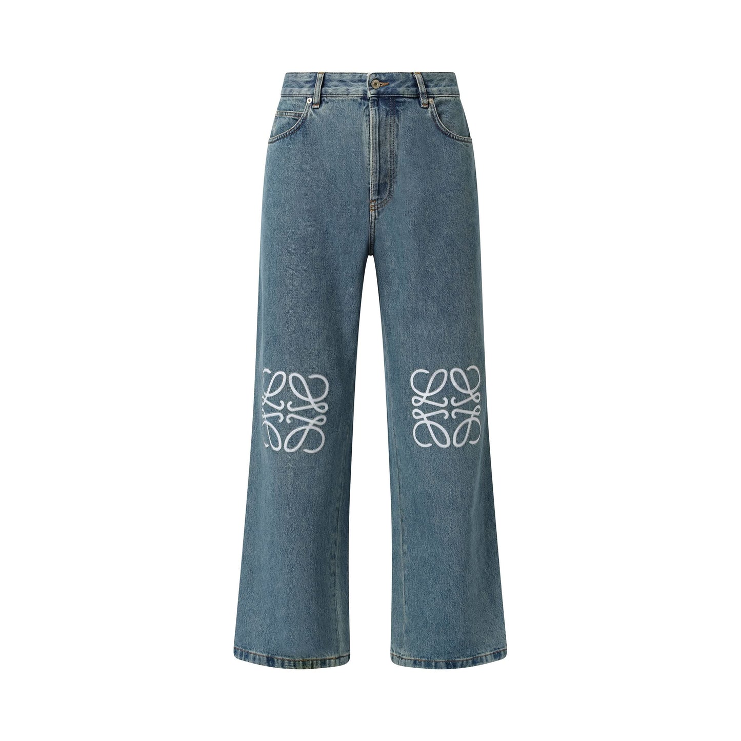 Anagram Baggy Jeans AF in Mid Blue Denim