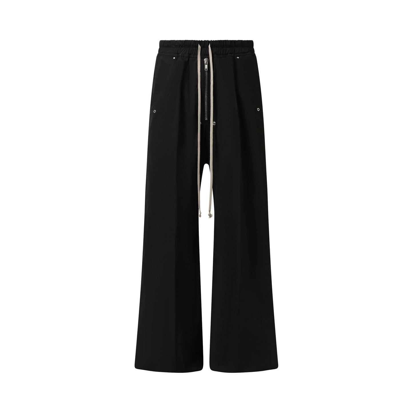 Cotton Poplin Wide Bela Pants in Black