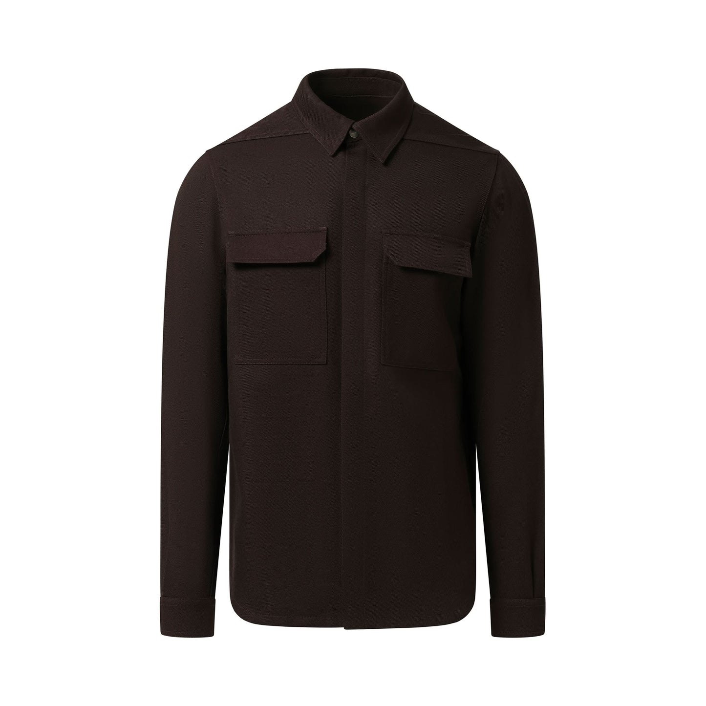 Wool Drill Outer Shirt in Dark Dust