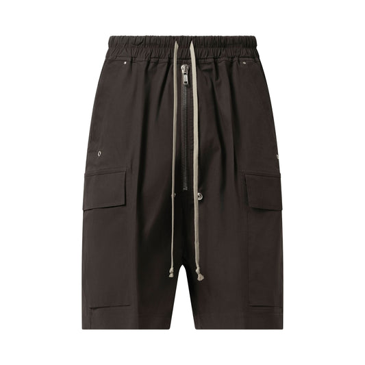 Cotton Poplin Cargobela Shorts in Dark Dust