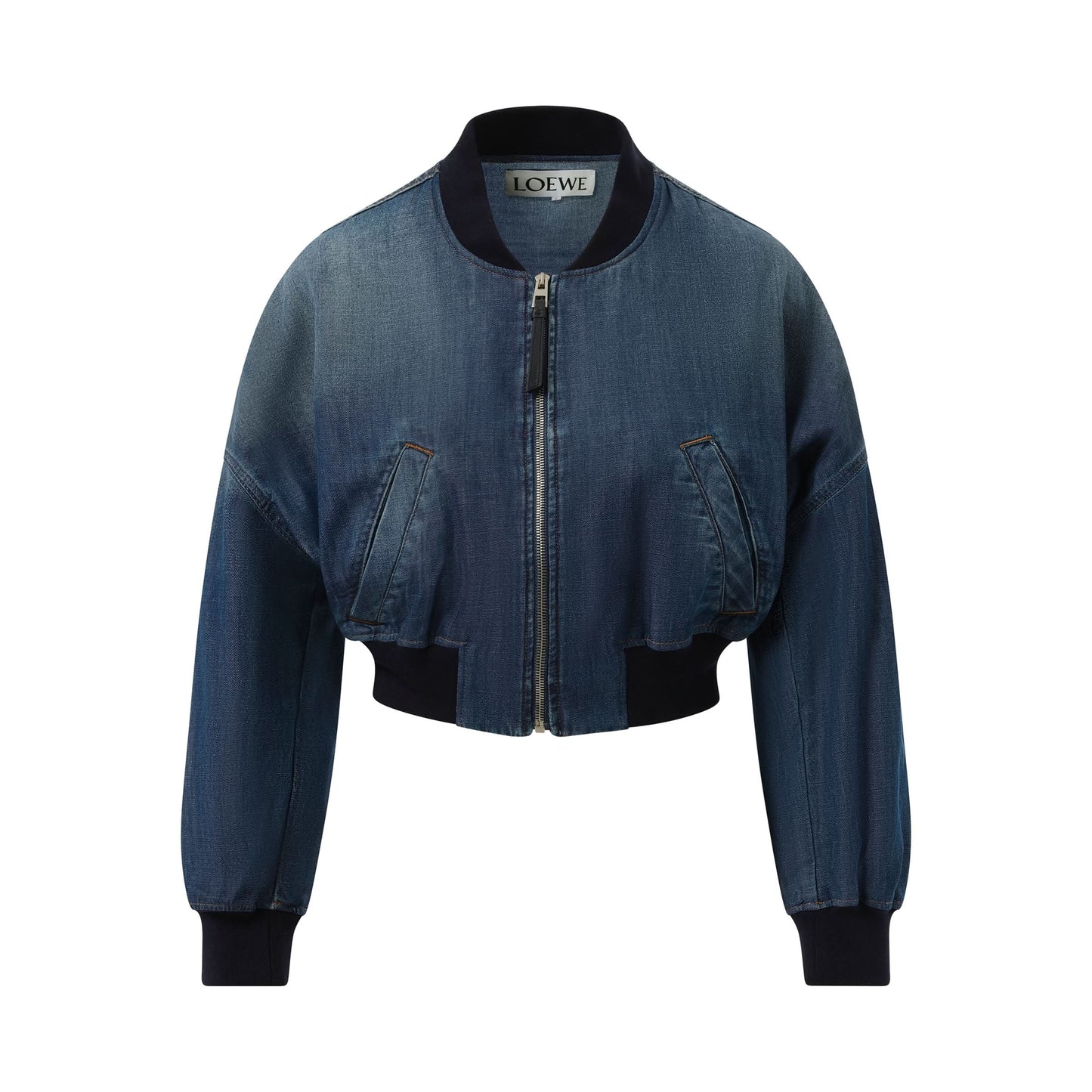 Bomber Jacket in Washed Blue