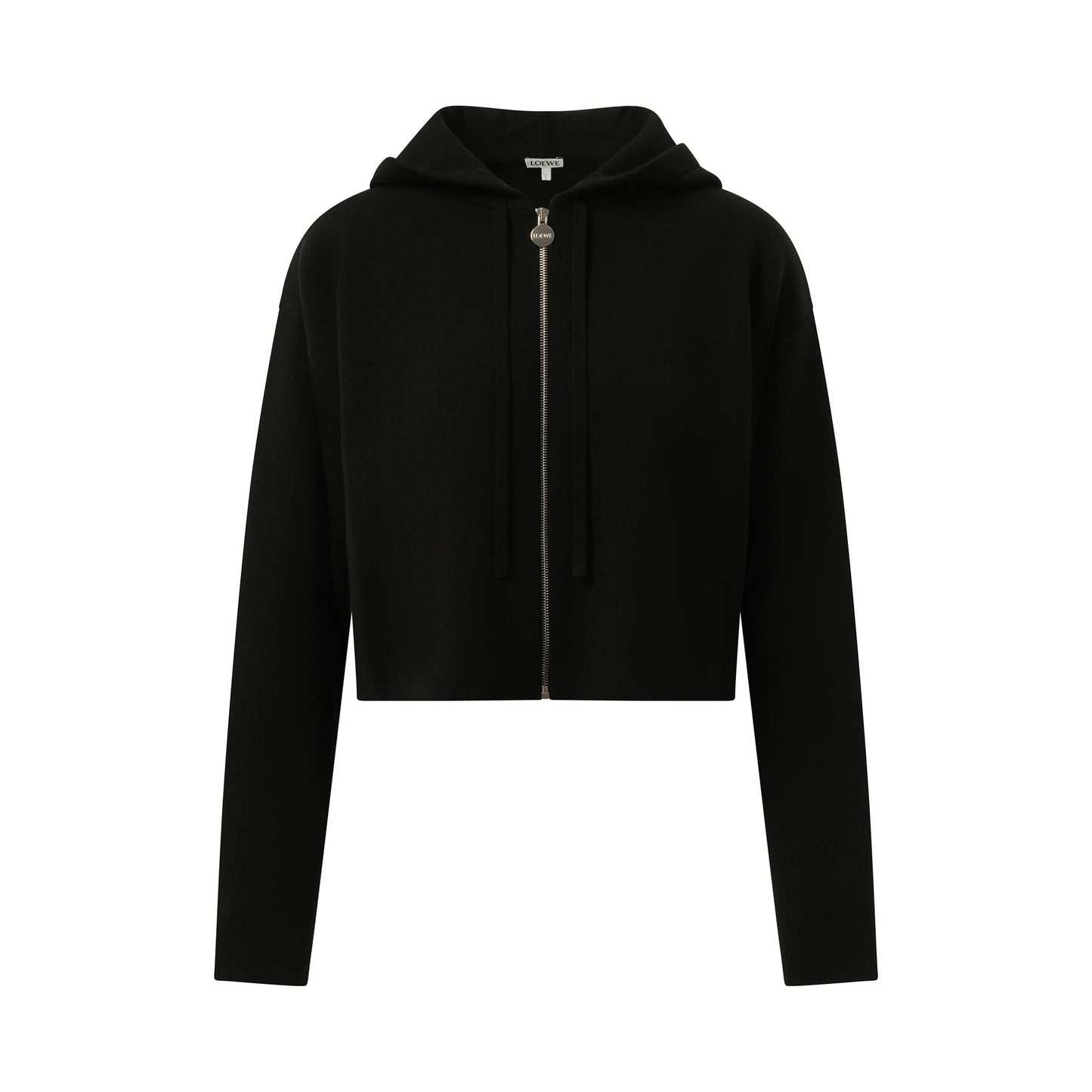 Anagram Zip-Up Hoodie in Black