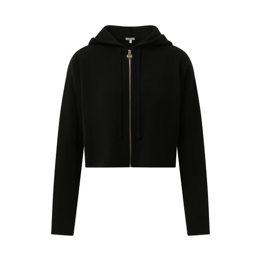 Anagram Zip-Up Hoodie in Black