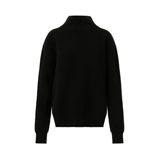 Fisherman Tabard Sweater in Black