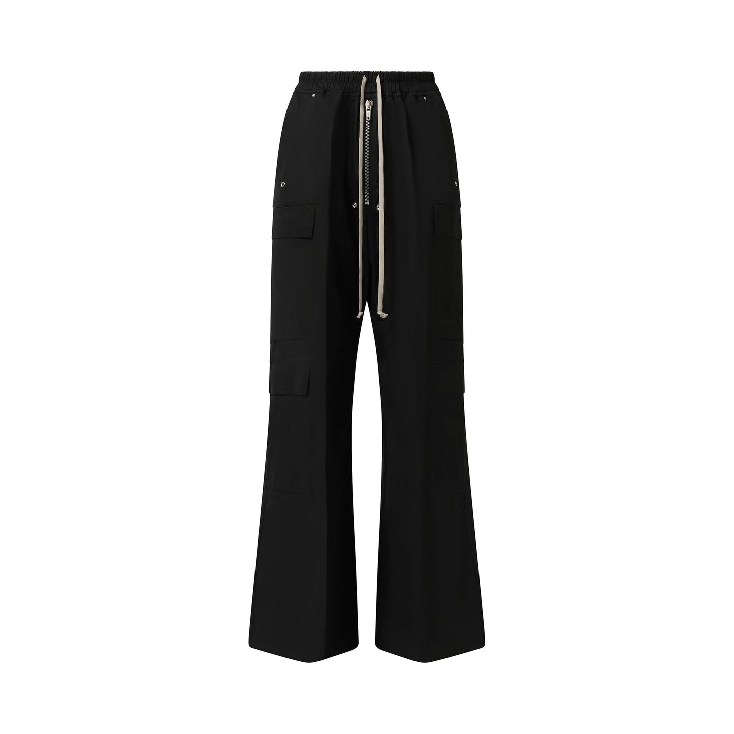 Cotton Poplin Cargobelas Pants in Black