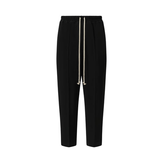 Heavy Cady Cropped Drawstring Astaires Pants in Black