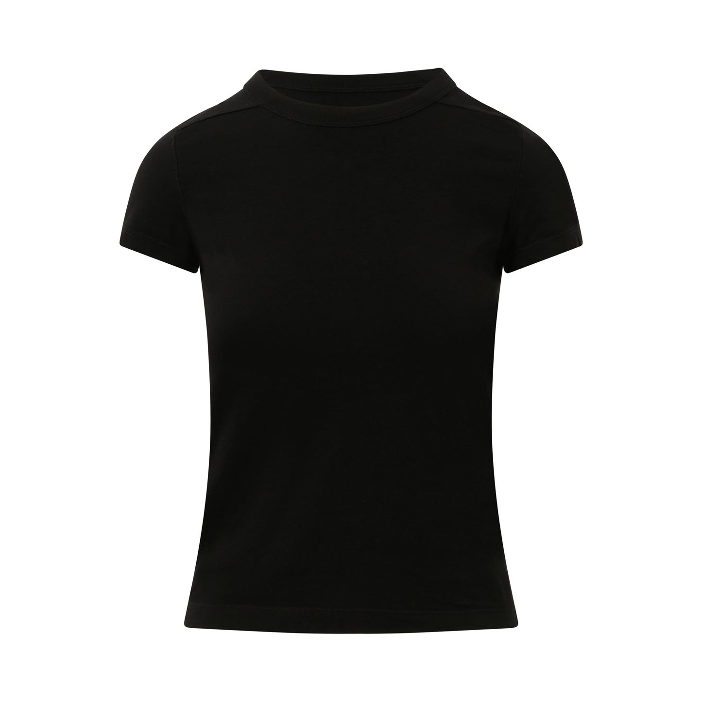 Cotton Jersey Cropped Level T-Shirt in Black