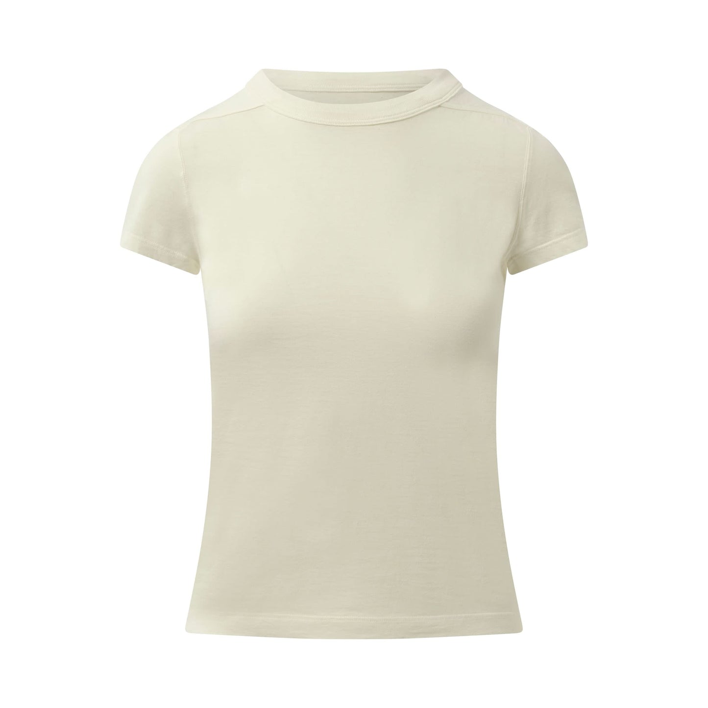 Cotton Jersey Cropped Level T-Shirt in Milk