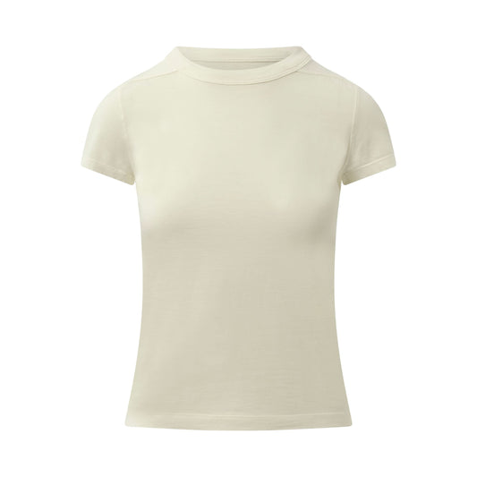 Cotton Jersey Cropped Level T-Shirt in Milk