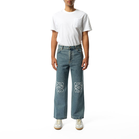 Anagram Baggy Jeans AF in Mid Blue Denim