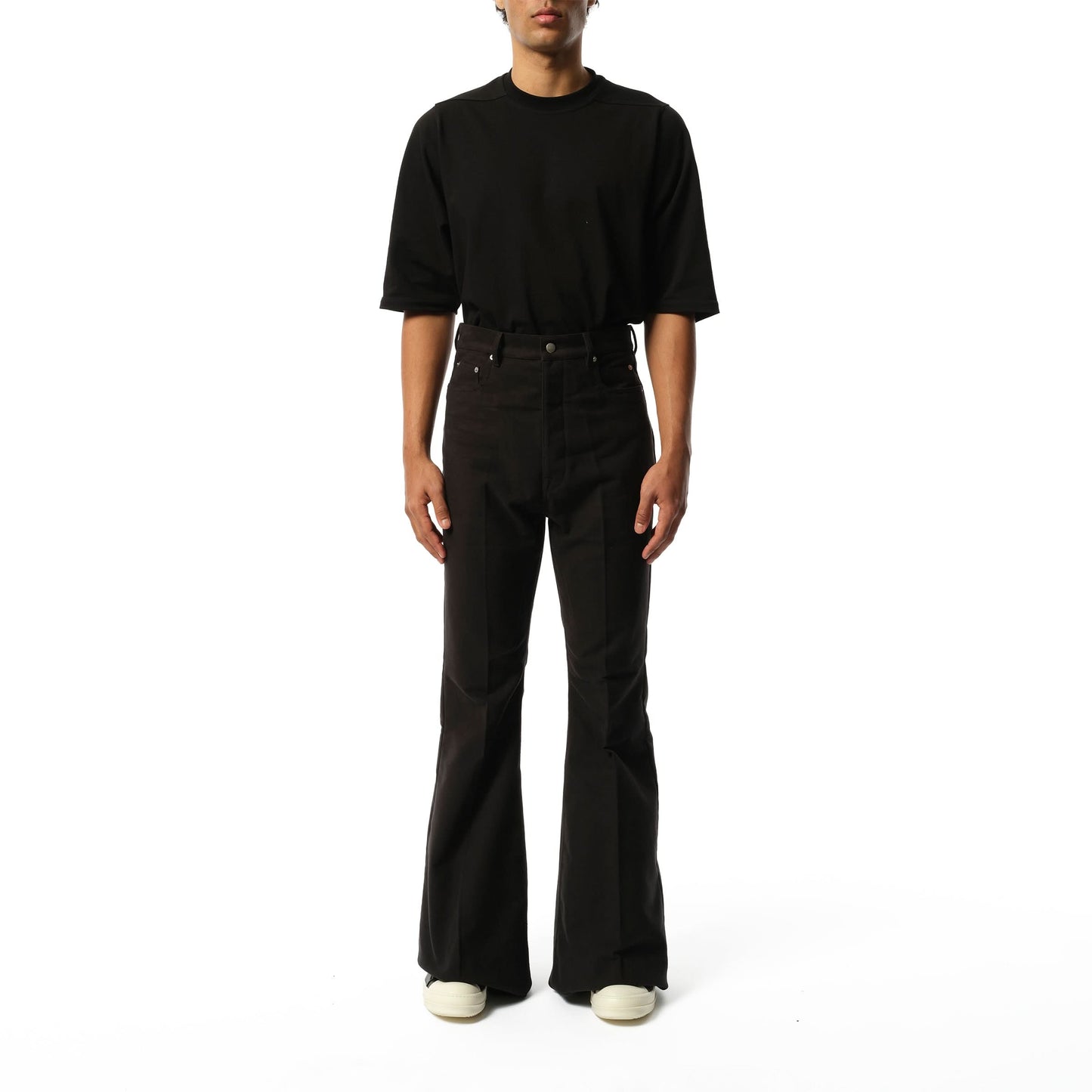 Heavy Twill Bolan Bootcut Jeans in Black