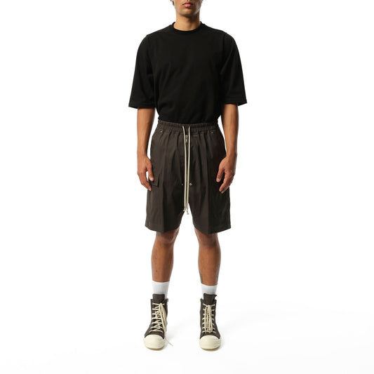 Cotton Poplin Cargobela Shorts in Dark Dust