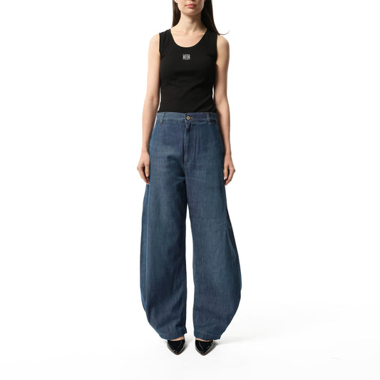 Balloon Trousers AF in Washed Blue