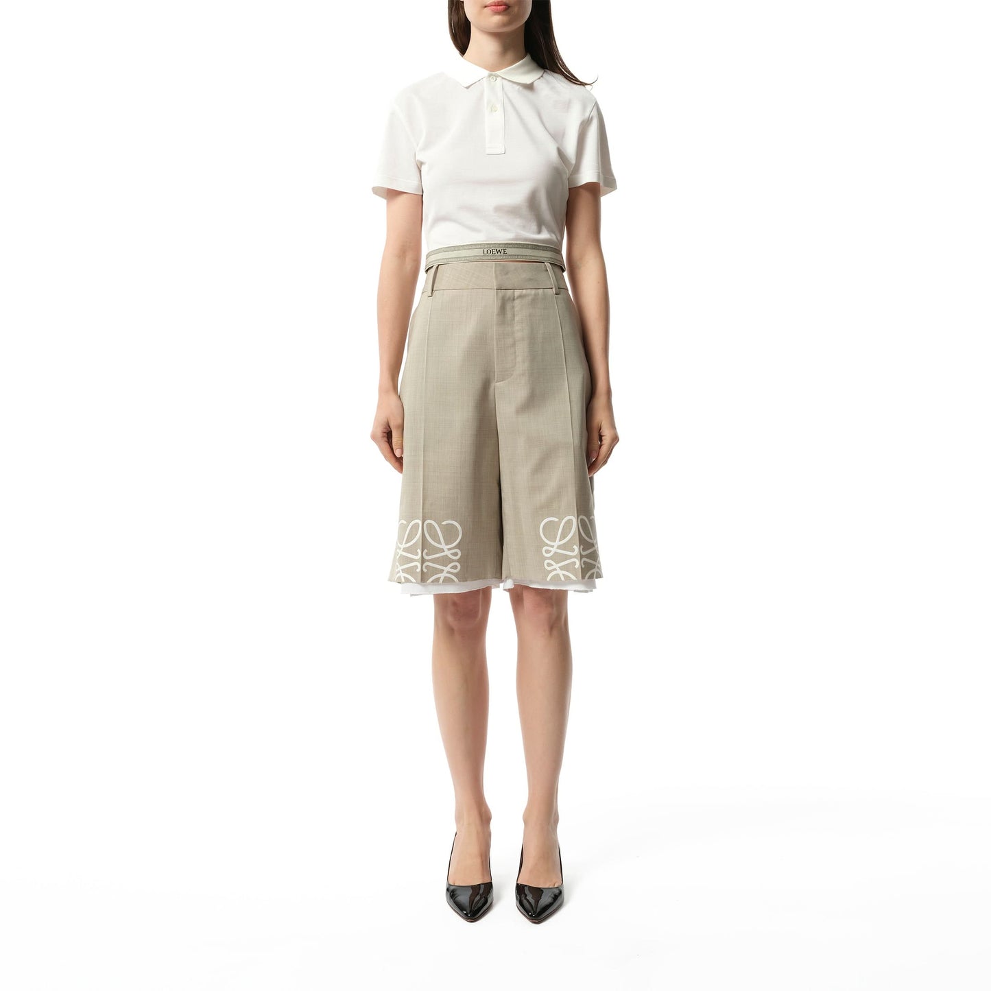 Anagram Shorts AF in Light Beige Melange