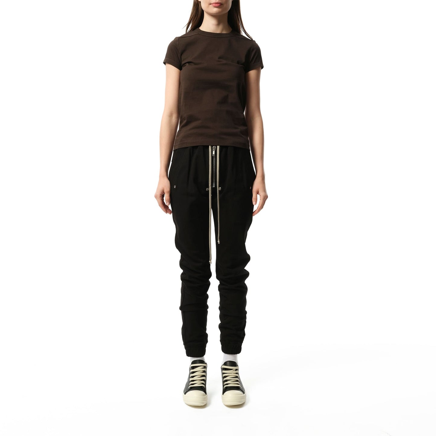 Cotton Jersey Cropped Level T-Shirt in Dark Dust