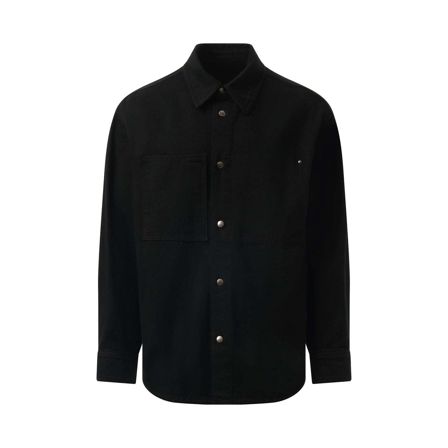 Logo Denim Shirt in Black