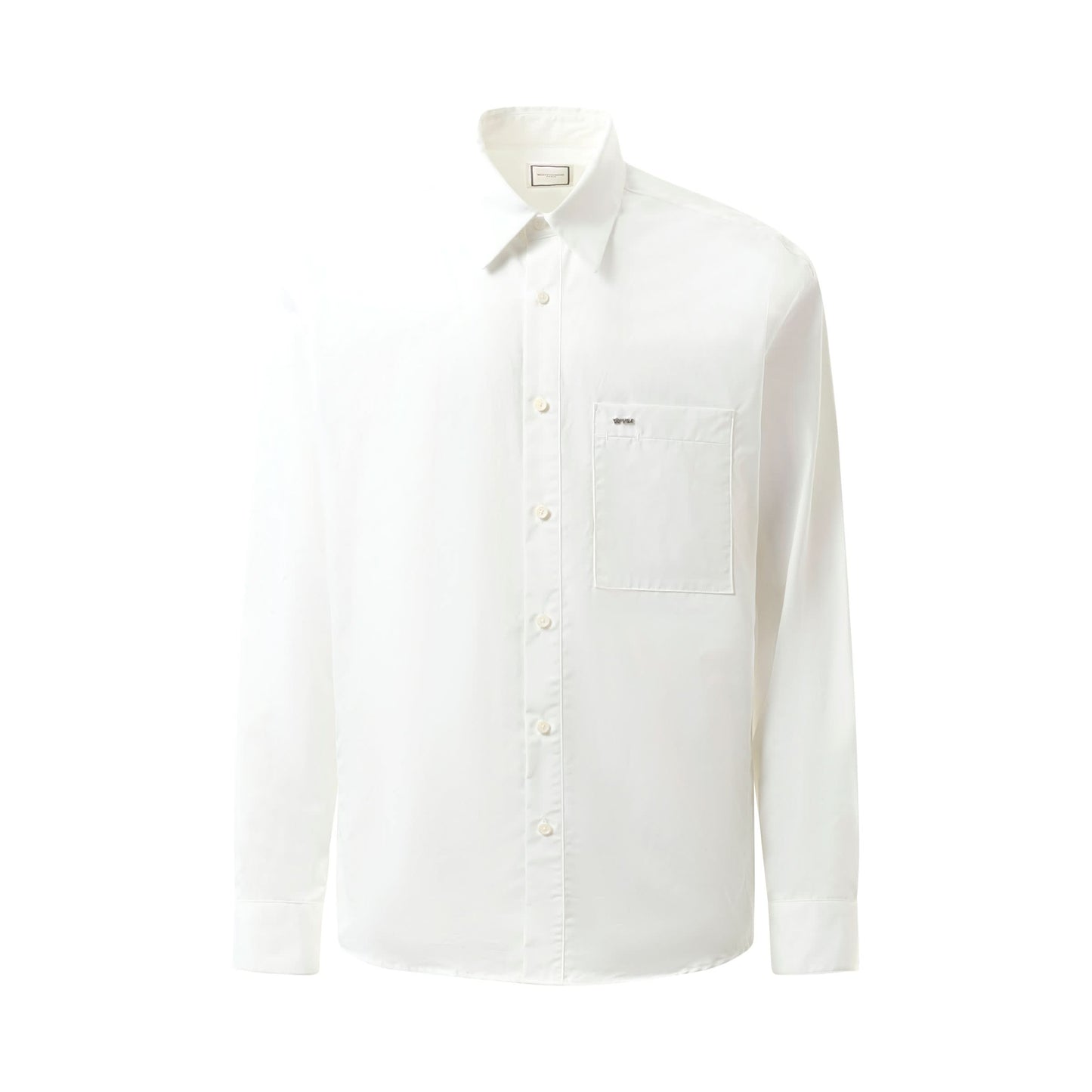 Logo Poplin Shirt in White