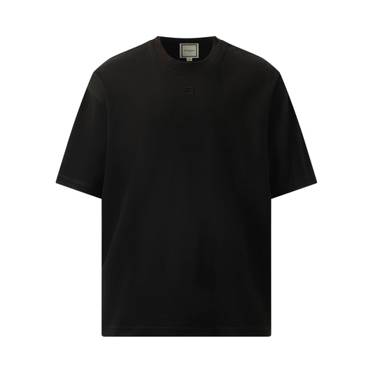 Square Embroidery T-Shirt in Black