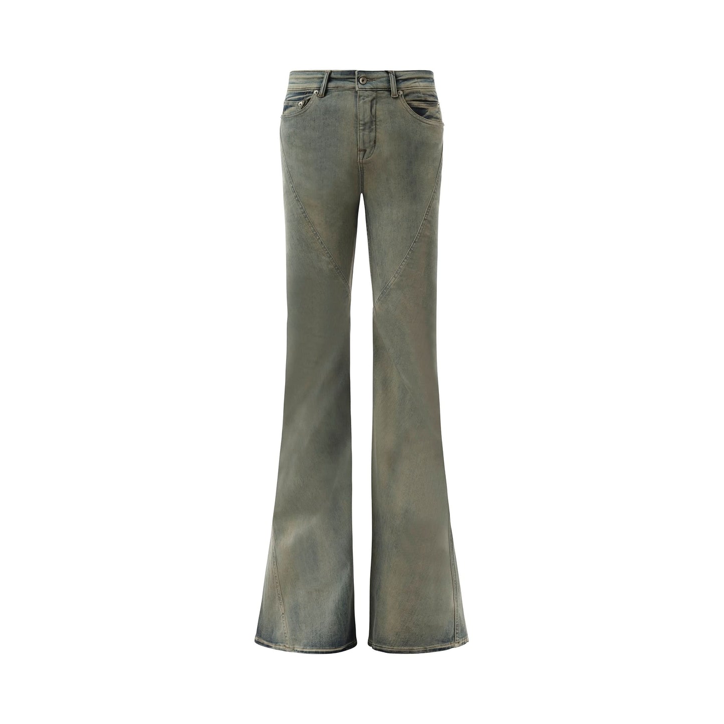 Bias Bootcut Denim Pants in Sky