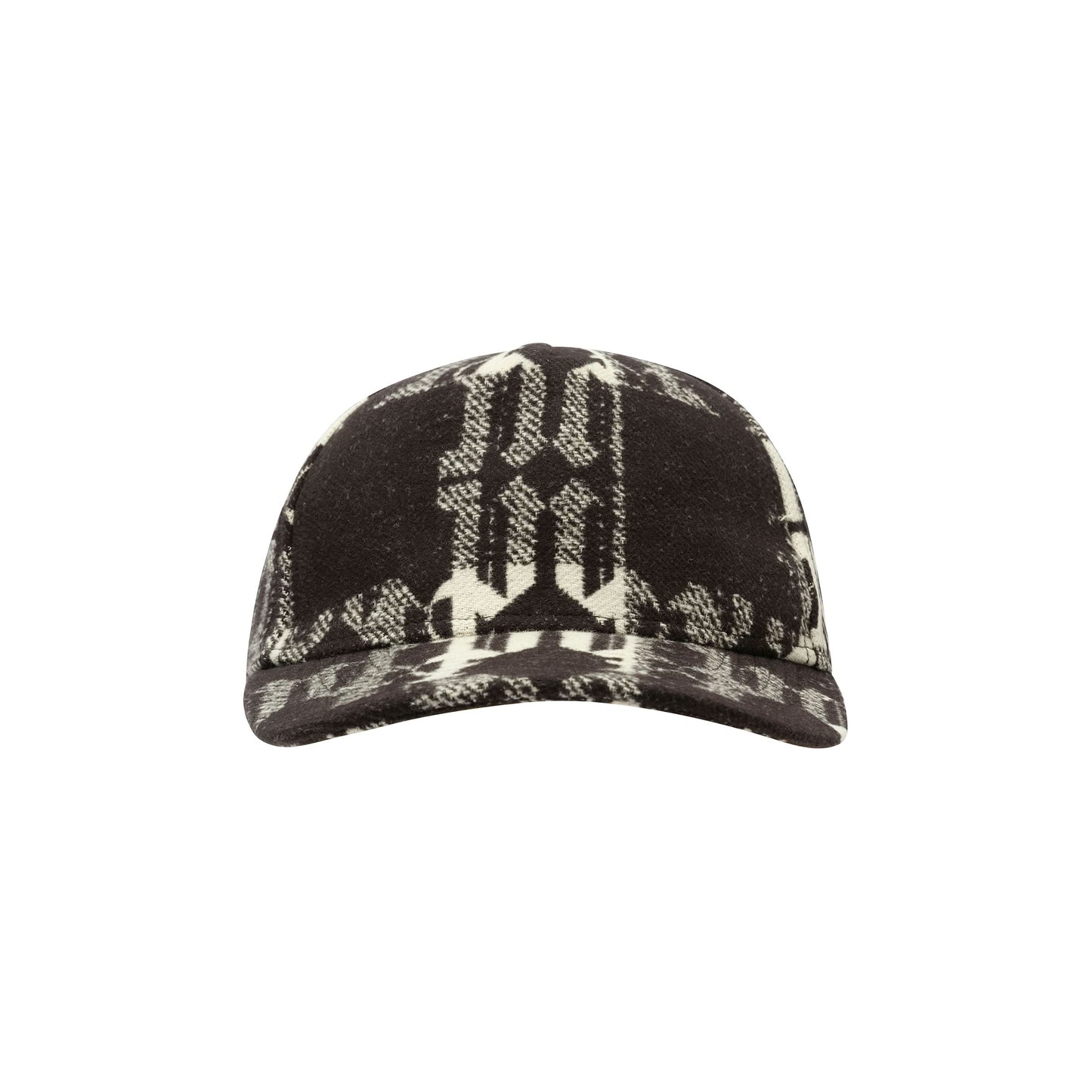 Check Monogram Cap in Black/White