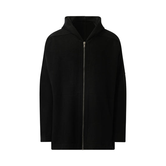 Loden Jumbo Peter Hooded Jacket in Black