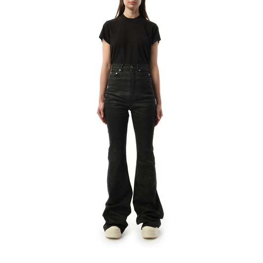 Bolan Bootcut Denim Pants in Black Wax