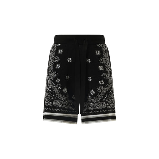 Bandana Shorts in Black/White