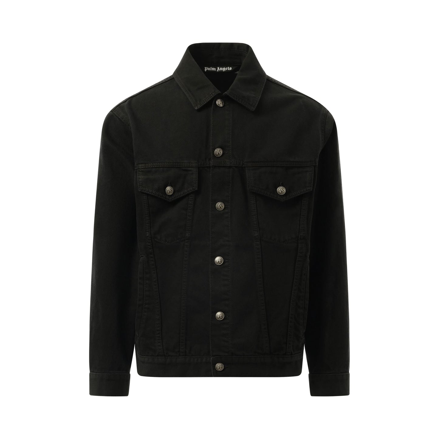 Monogram Series Denim Jacket in Black/Black