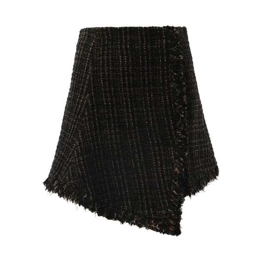 Tweed Skirt in Black/Brown