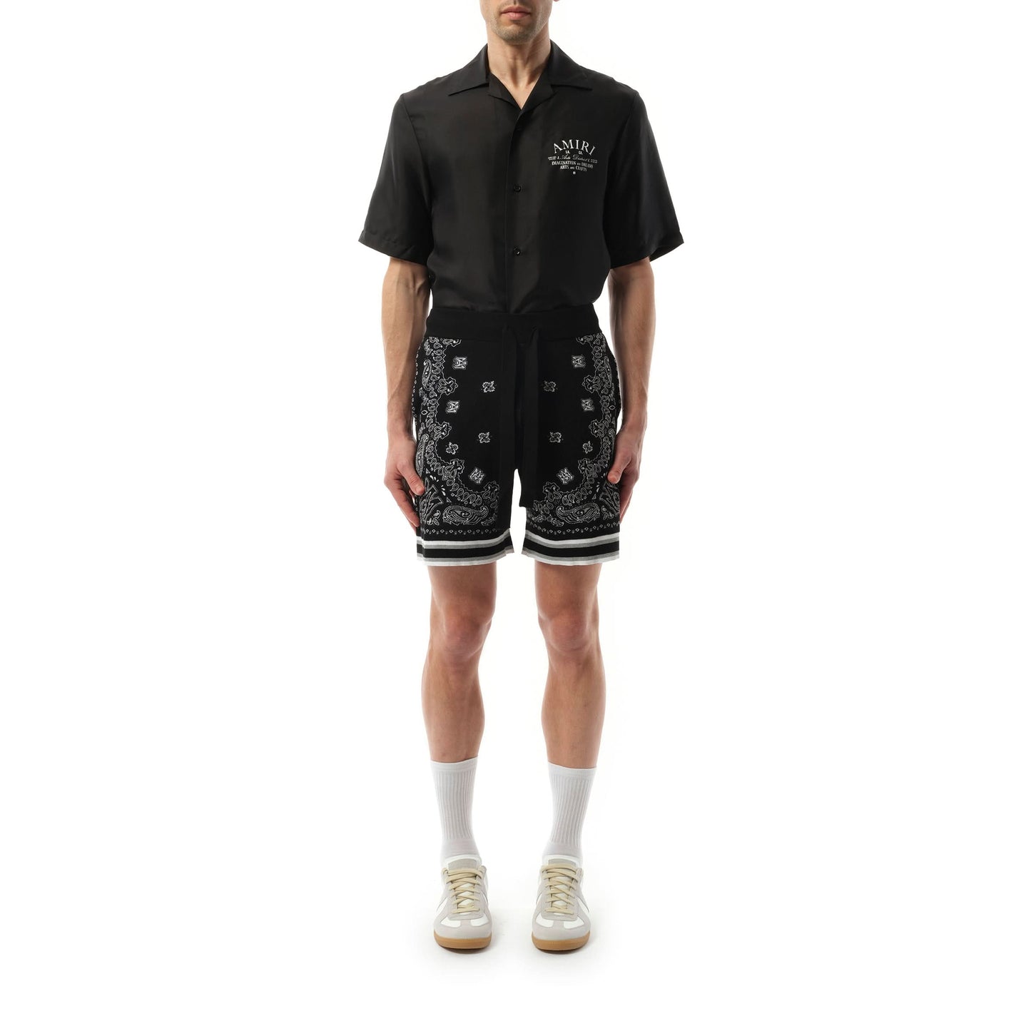 Bandana Shorts in Black/White