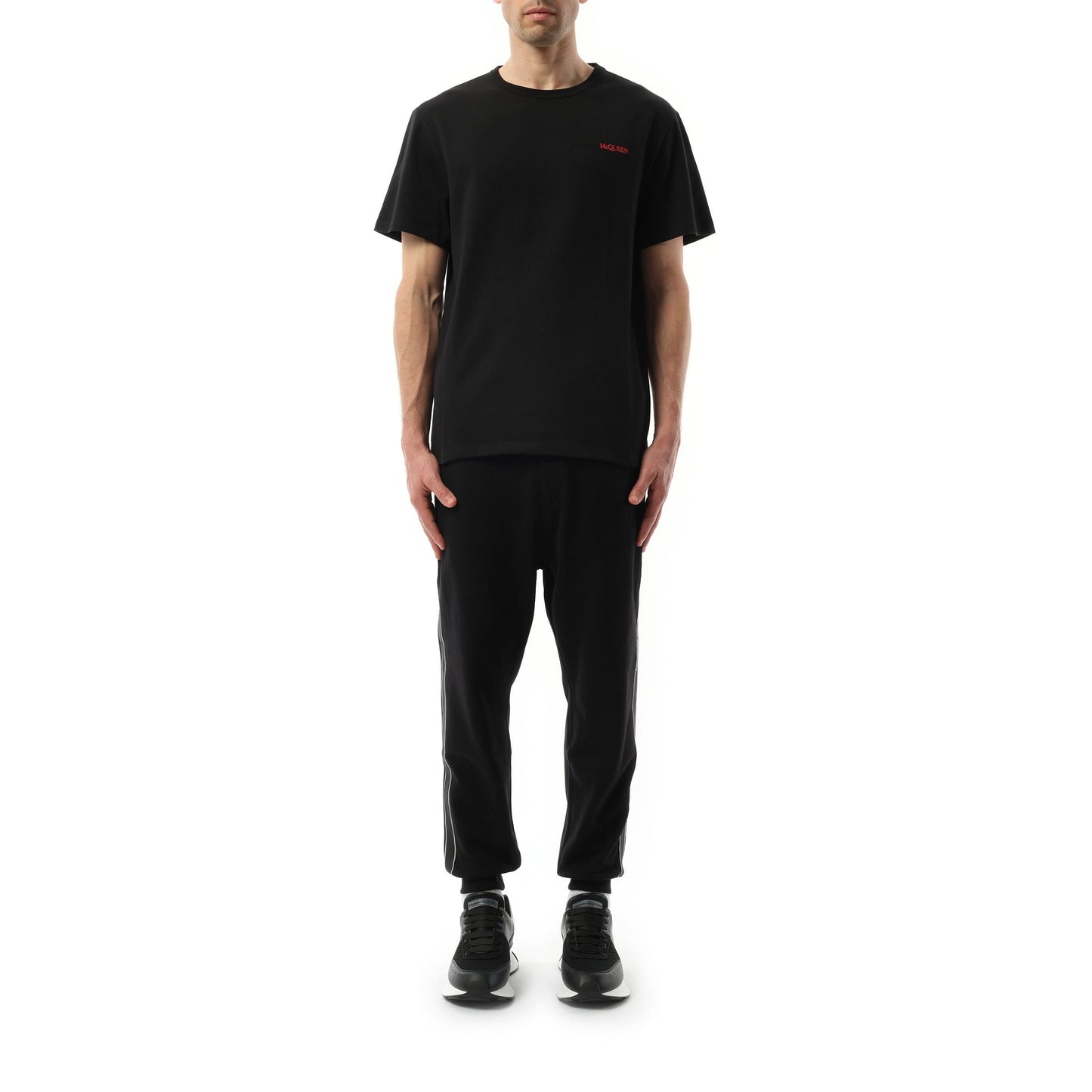 Mid Weight Jersey T-Shirt in Black/Black/Red