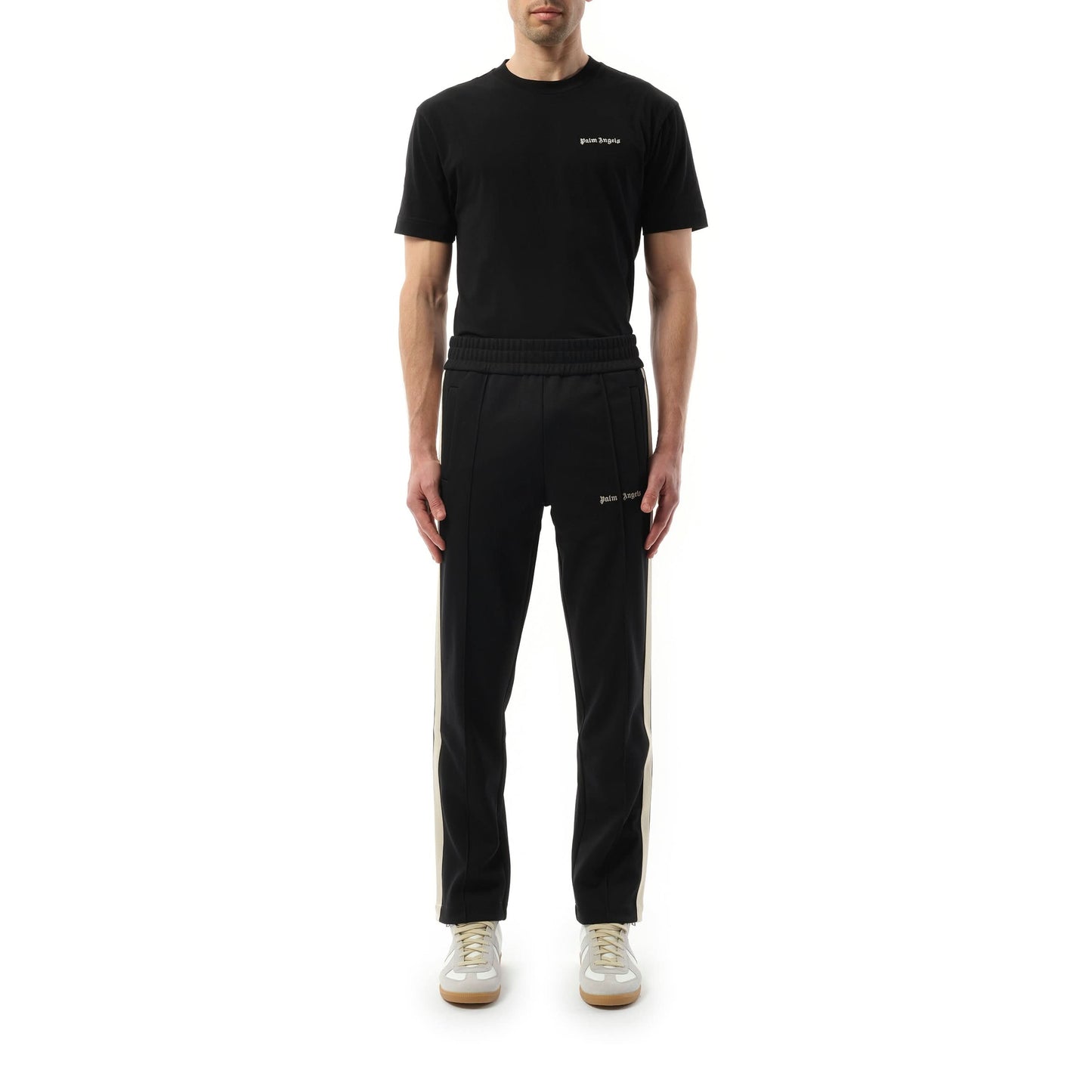 Classic Logo Track Pants in Black/Off White