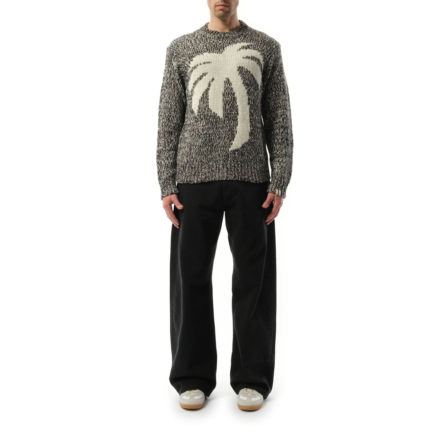 Palm Sweater in Melange Grey