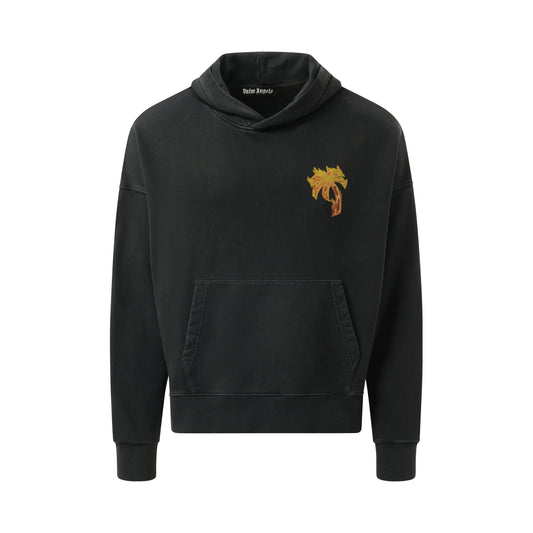 Burning Palm Hoodie in Black/Gold