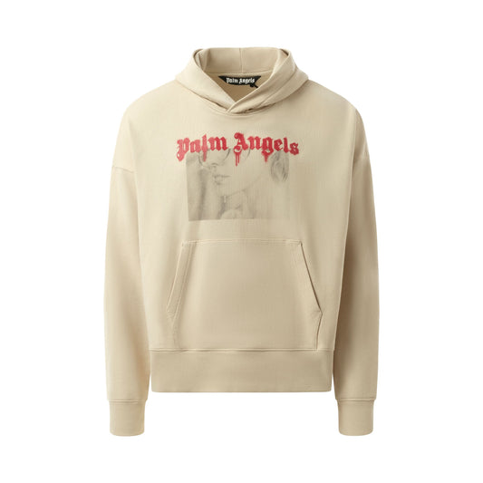 Portrait Pencil Hoodie in Light Beige