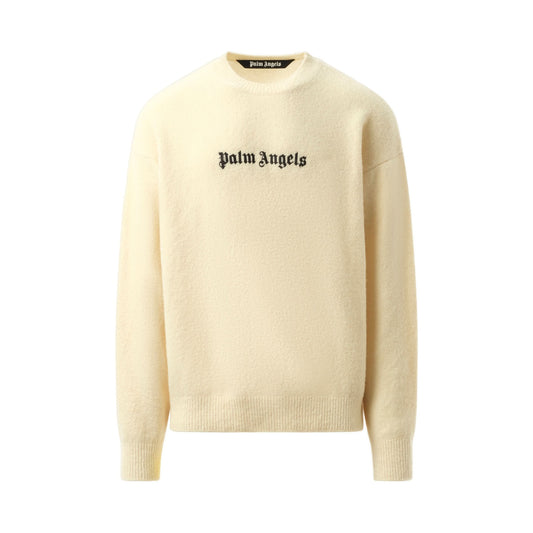 Classic Logo Sweater in Off White/Black