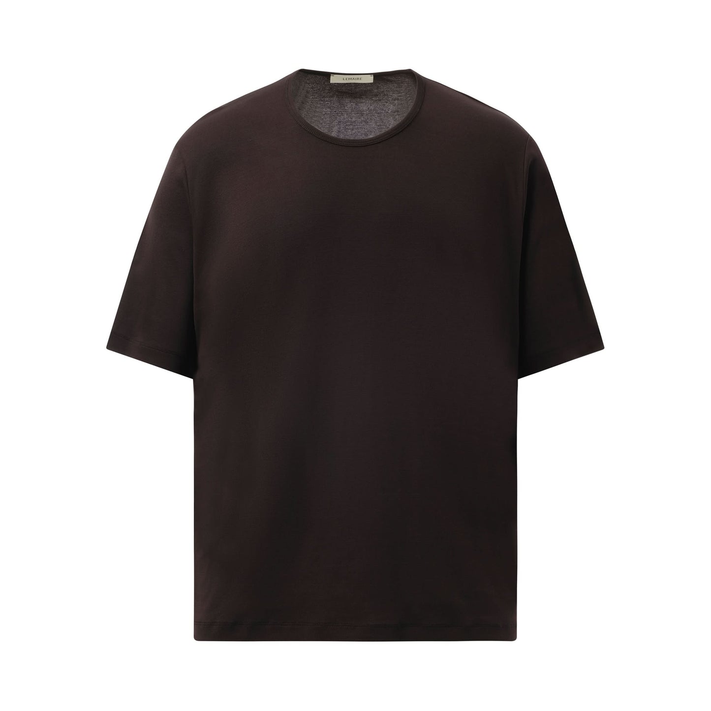 Rib U Neck T-Shirt in Squid Ink