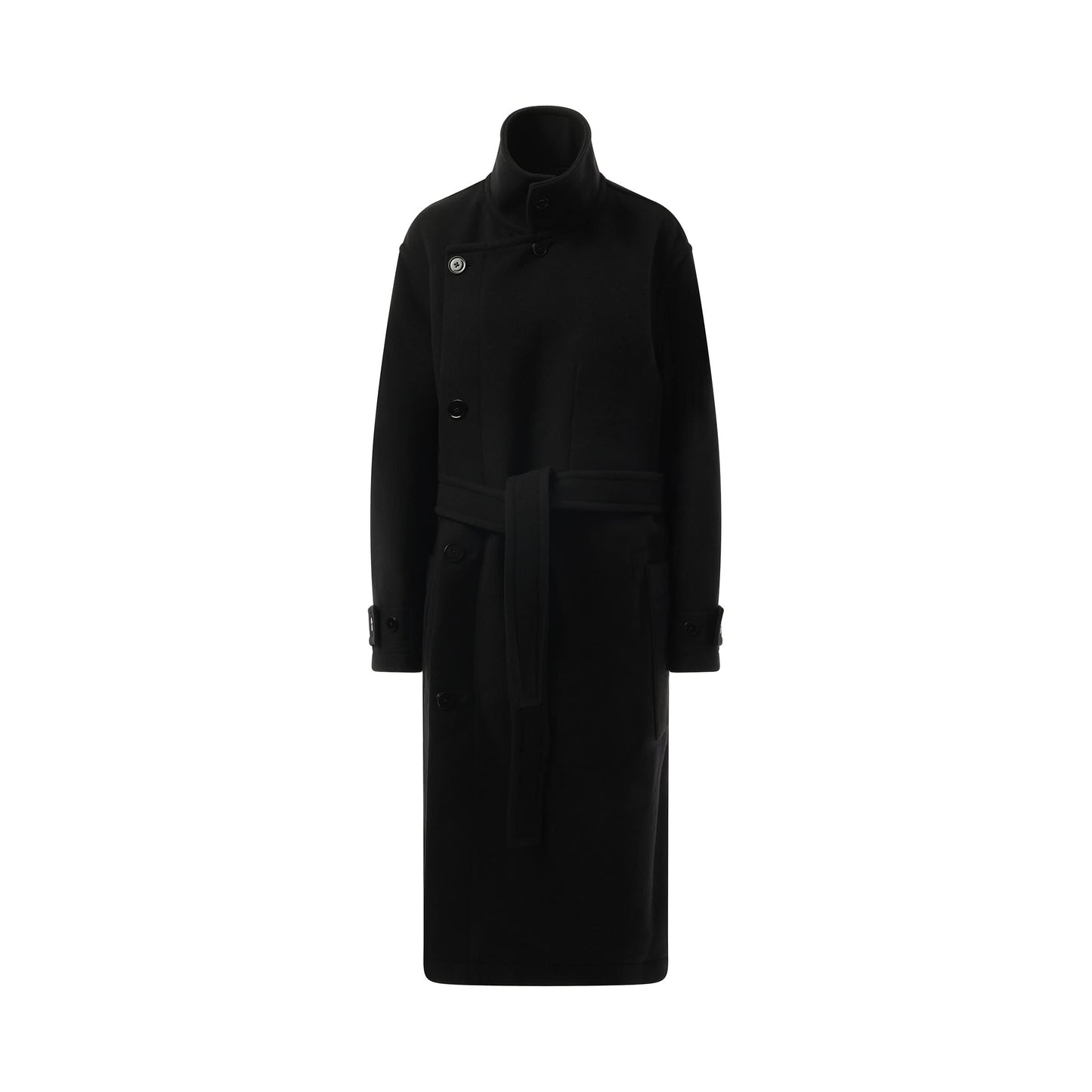 Wrap Coat in Black