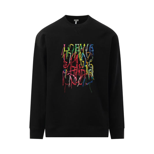 Abstract Anagram Sweatshirt in Black/Multicolour