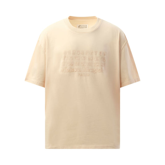 Memory of Logo Heavy T-Shirt in Beige