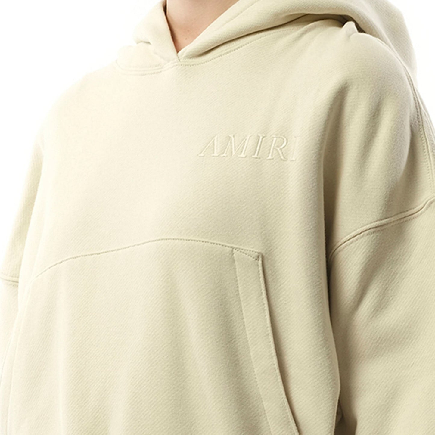 Amiri Embroidered Hoodie in Alabaster