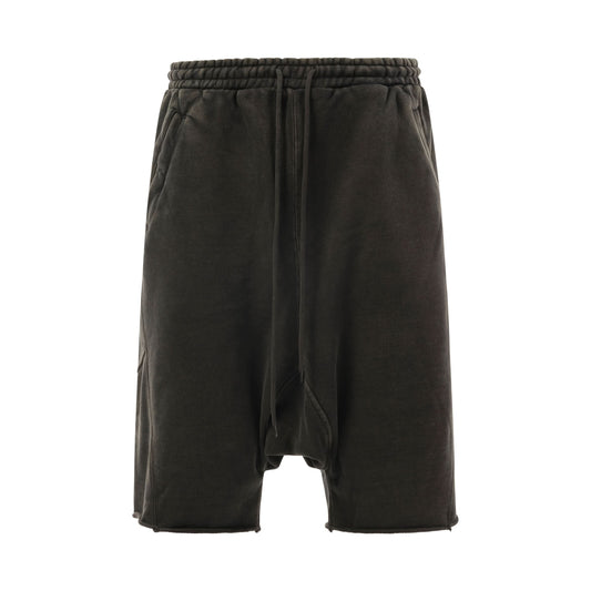 Heavy Drop Shorts in Washed Black