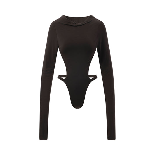 Valve Long Sleeve Bodysuit in Soot