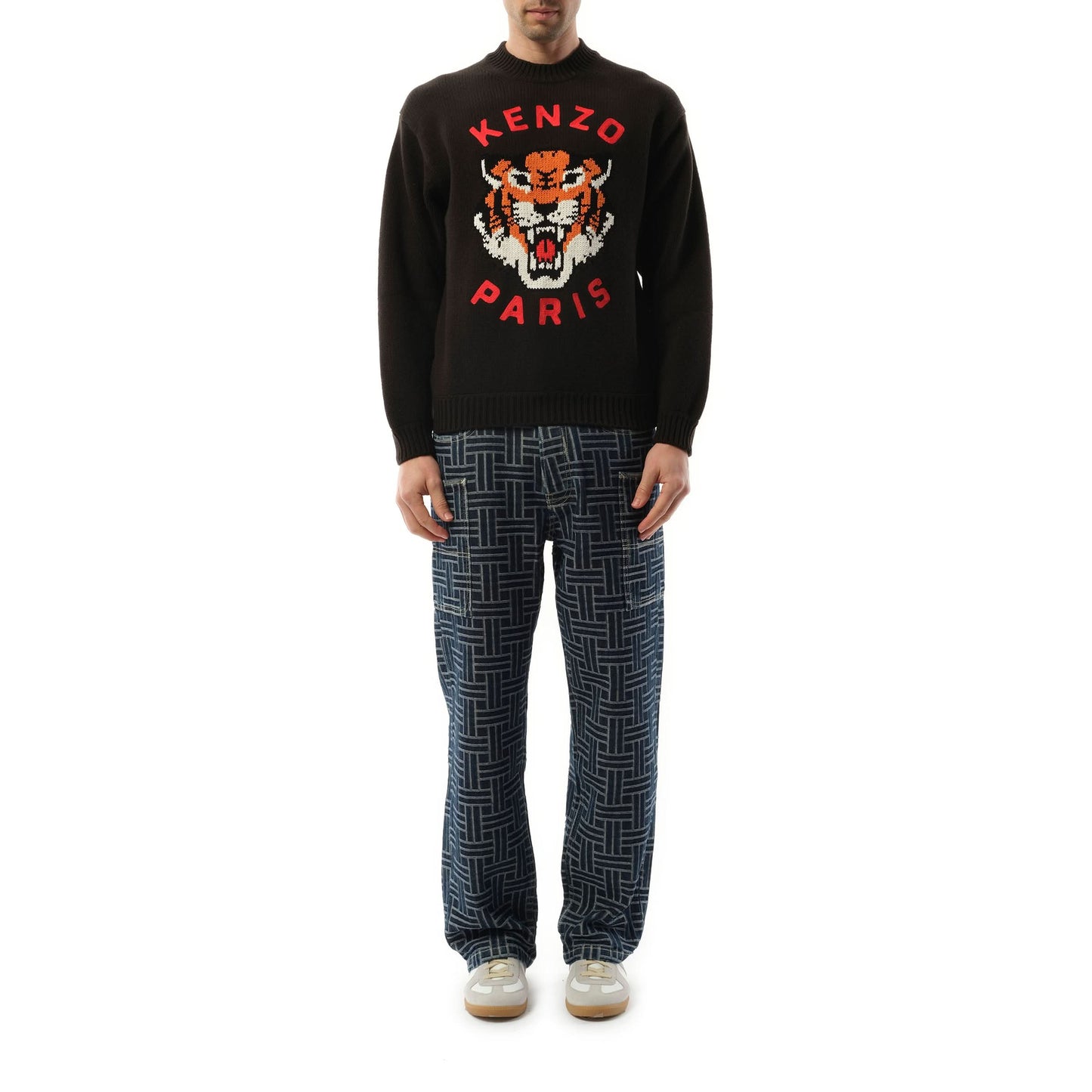 Knit Lucky Tiger Sweater in Black