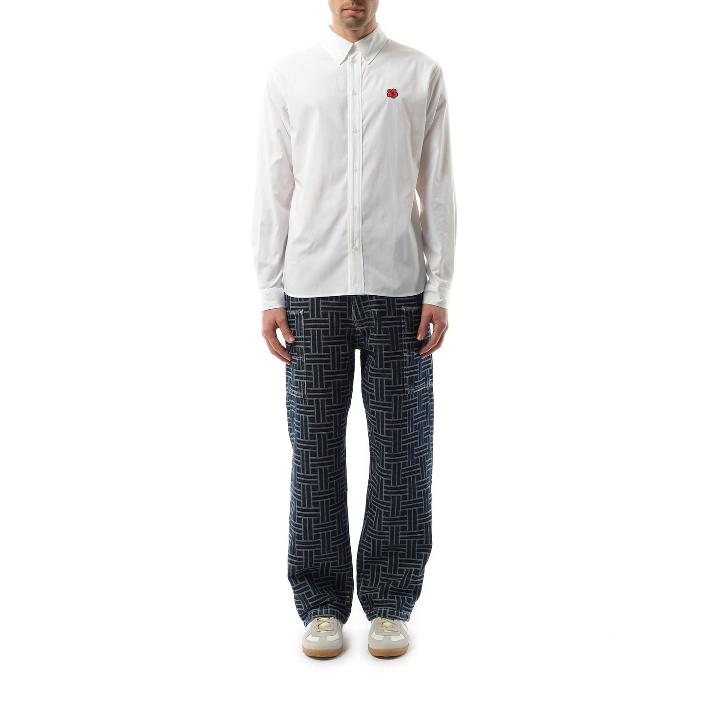 Boke Flower Crest Shirt in White