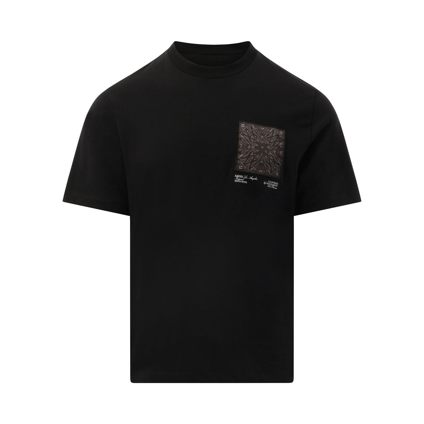 MA Bandana Silk Applique T-Shirt in Black