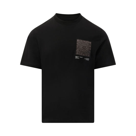 MA Bandana Silk Applique T-Shirt in Black